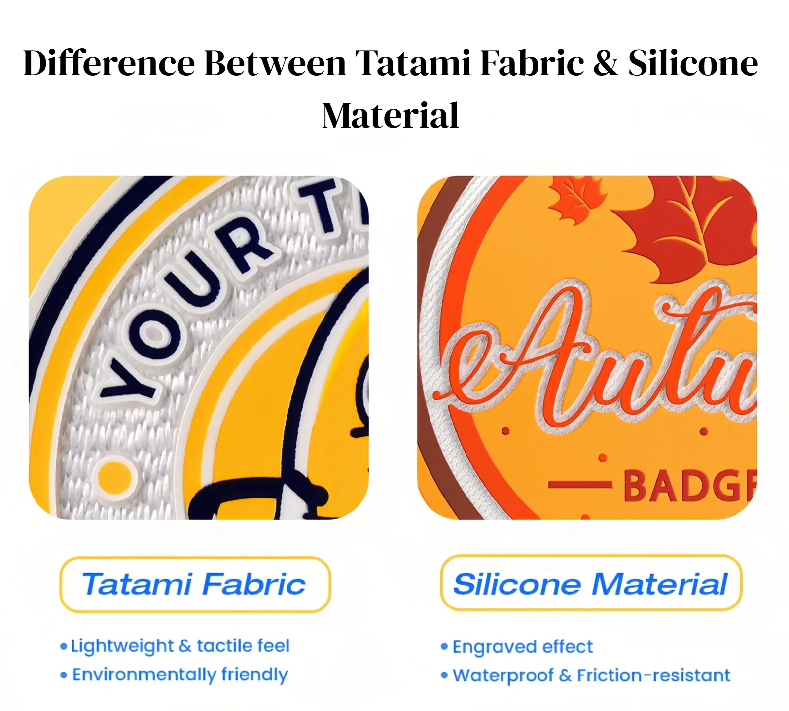 Tabric patches vs Silicone material patches