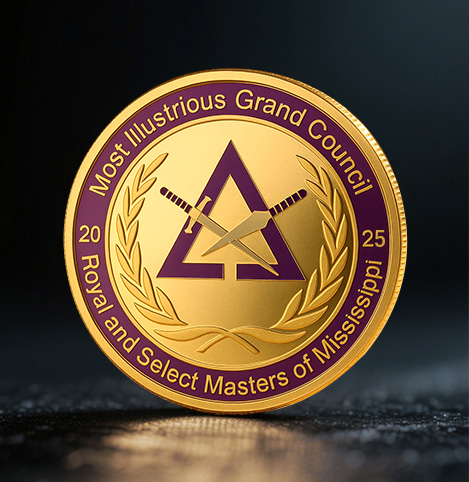 Most Illlustrious Grand Council Masonic Challenge Coins