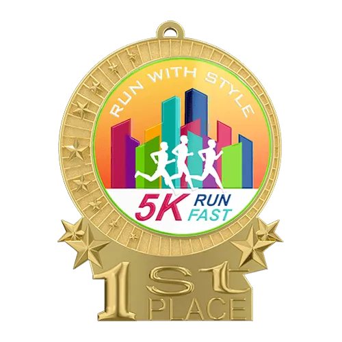 1st Place 5K Running Medal