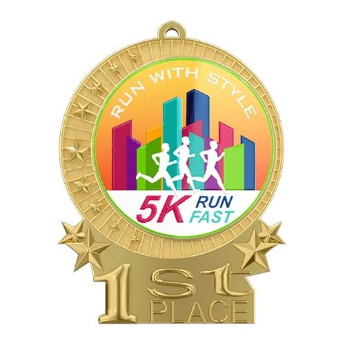 1st Place 5K Running Medal