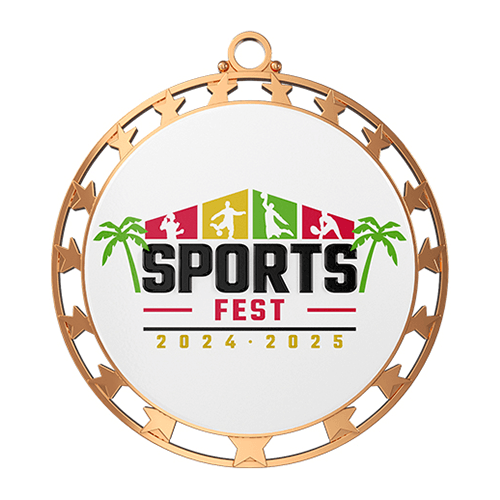 Custom Star Cut-out Medal