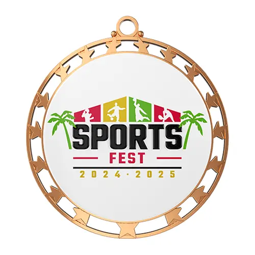 Custom Star Cut-out Medal Custom Star Cut-out Medal