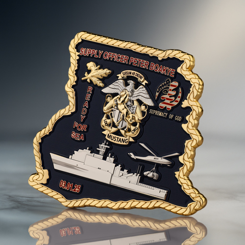 Supply Officer Peter Boakye SEA MUSTANG Commemorative Coin