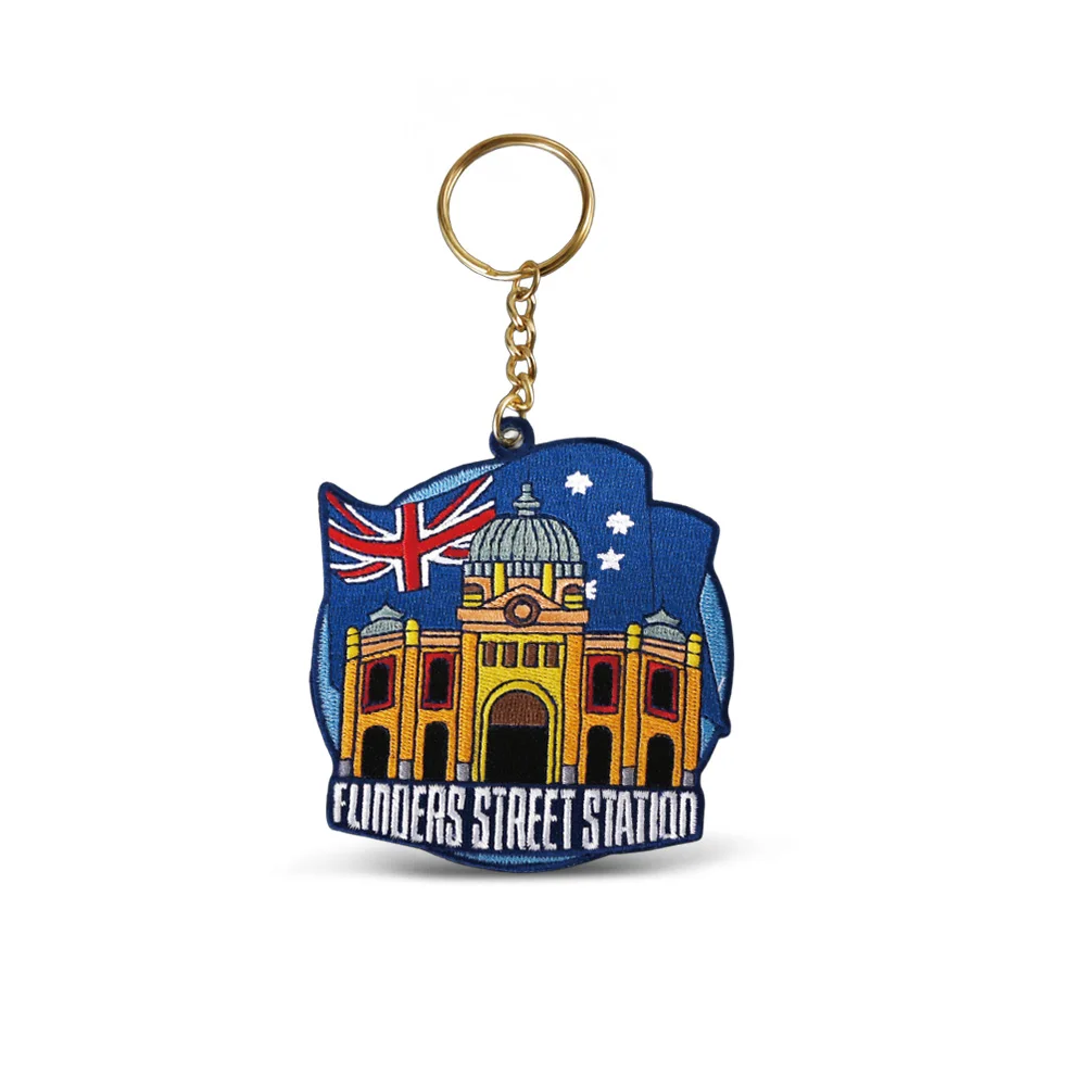 100% Embroidered Keychains