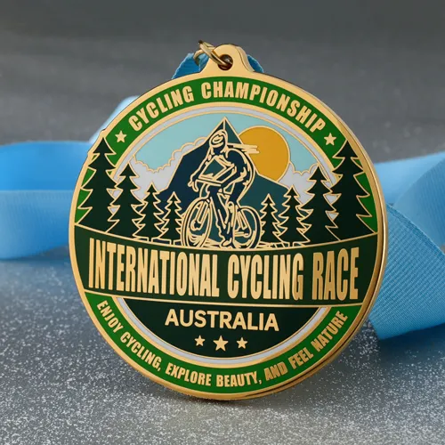 Custom International Cycling Race Medal