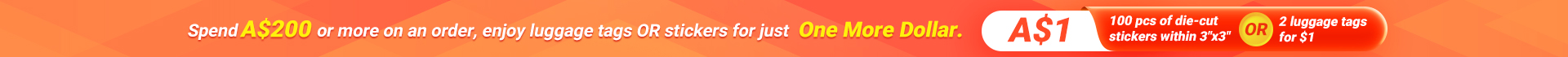 A$1 for luggage tags or stickers