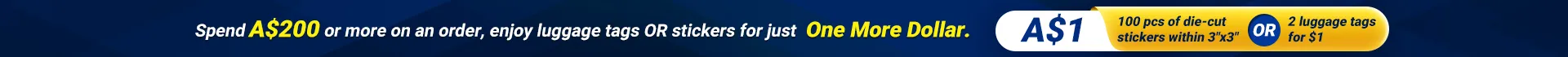A$1 for luggage tags or stickers