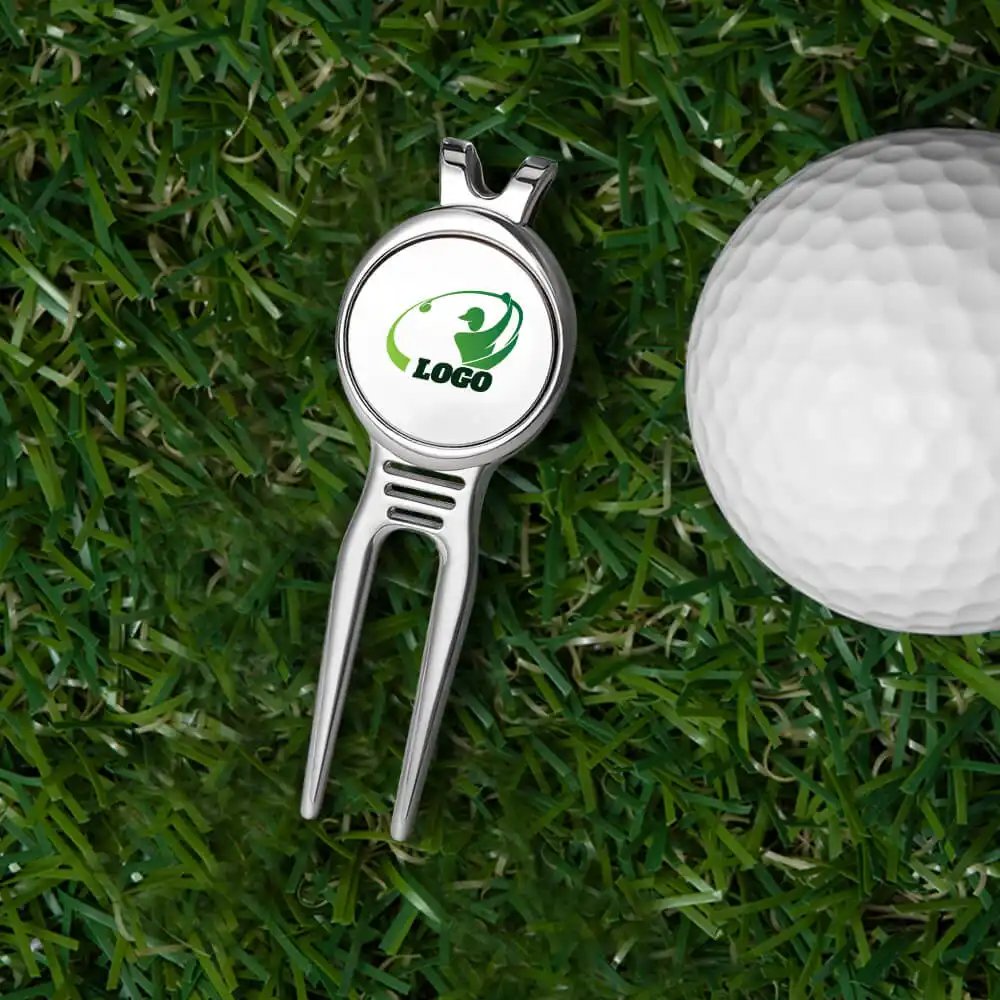 Divot Tool with UV Printed Logo Ball Marker for Golf