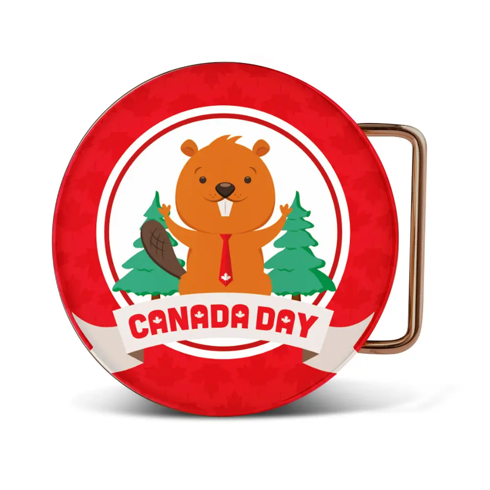 Circle UV Printed Belt Buckles