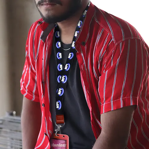 Personalized Black Polyester Lanyards for Man