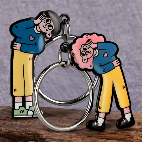Couple Whispers Metal Keychains