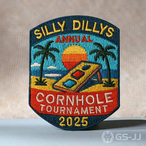 Annual Cornhole Championship Custom Embroidered Patch Annual Cornhole Championship Custom Embroidered Patch