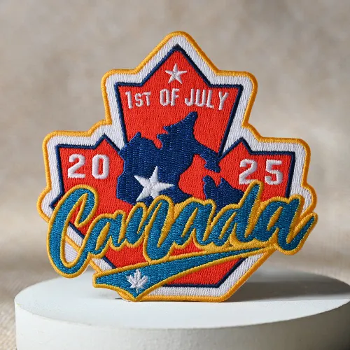 Custom Maple Leaf Embroidered Patch Custom Maple Leaf Embroidered Patch