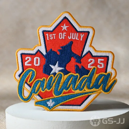 Custom Maple Leaf Embroidered Patch Custom Maple Leaf Embroidered Patch