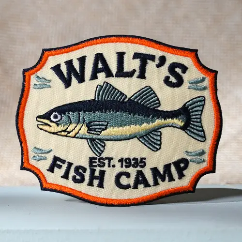 Retro Vintage Fish Embroidered Patch