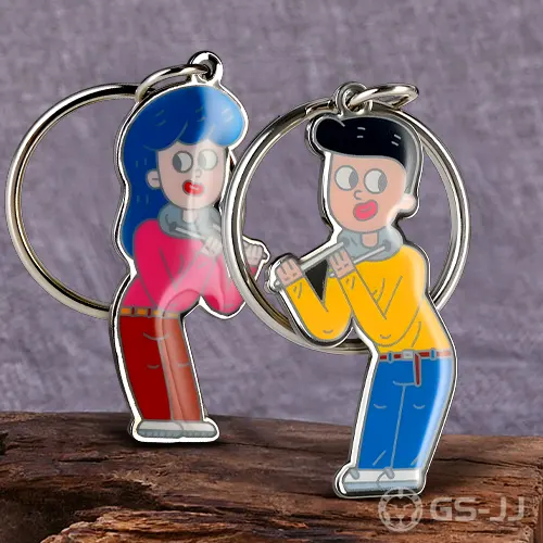 Dancing Funny Couple Metal Keychains Dancing Funny Couple Metal Keychains