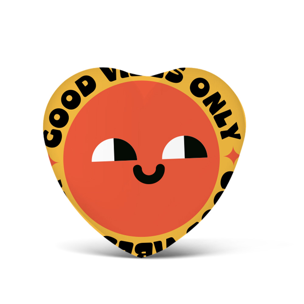 Heart-shaped Custom Buttons	