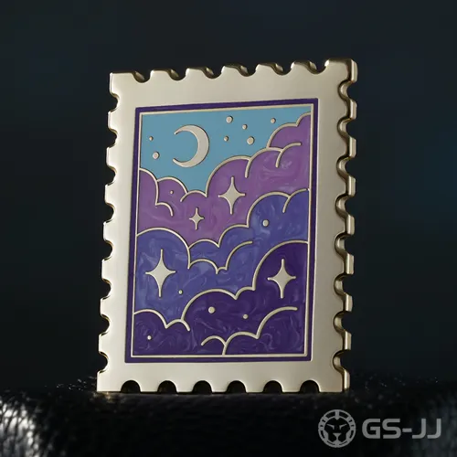 Custom Starry Cloud Postage Hard Enamel Stamp Pin Custom Starry Cloud Postage Hard Enamel Stamp Pin