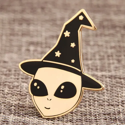 Saucer Man Enamel Pins