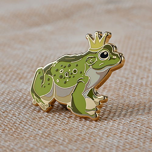 Crown Frog Custom Hard Enamel Pins 