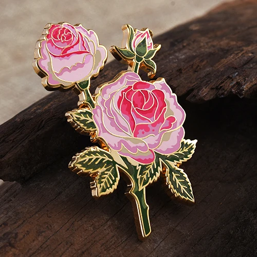 Rose Flower Lapel Badge