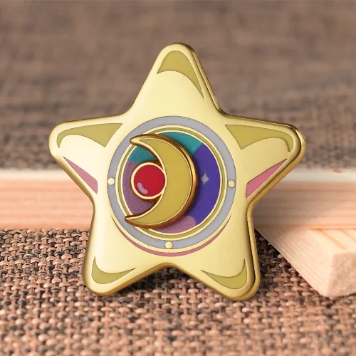 Star Hard Enamel Pins with Spinner
