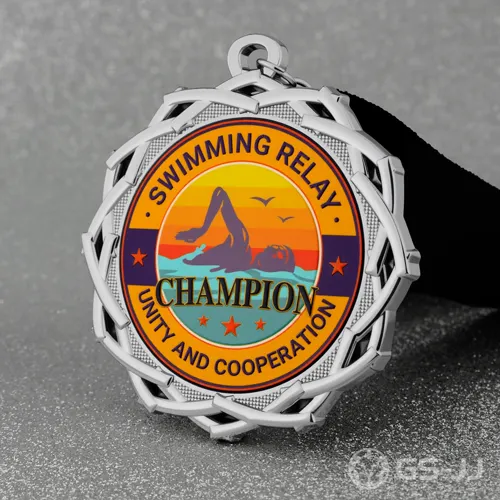 Custom Swimming Relay Champion Medal Custom Swimming Relay Champion Medal