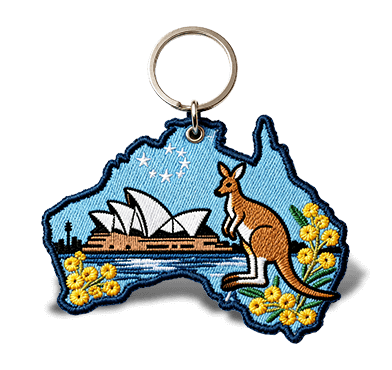 customized logo embroidered keychains