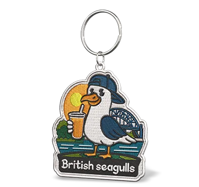 personalised logo embroidered keyrings