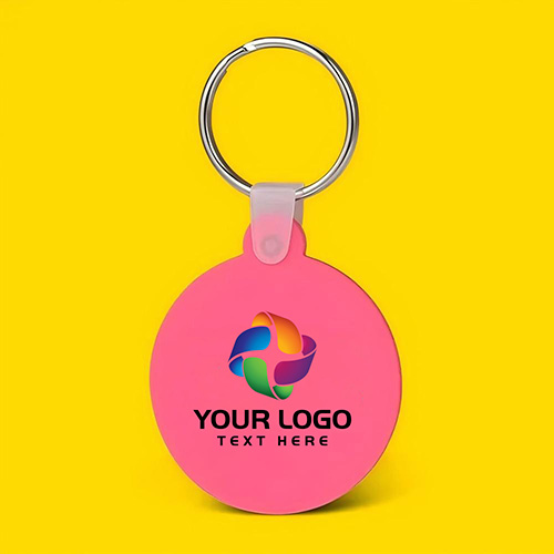 Promotional Classic Silicone Round Soft Key Tags  