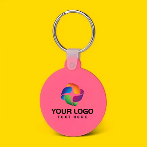 Promotional Classic Silicone Round Soft Key Tags  
