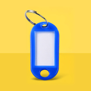 Advertising Plastic Key Tags With Label Window