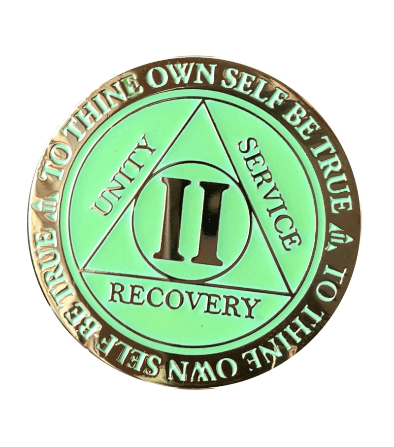 Custom Glow in the Dark Sobriety Coins Custom Glow in the Dark Sobriety Coins