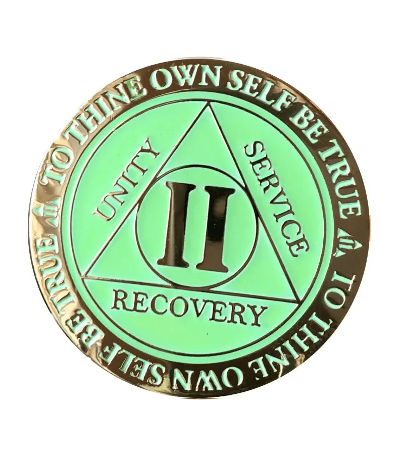 Glow in the Dark Sobriety Coins