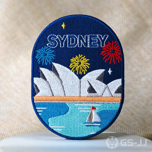 Sydney Opera House Fireworks Custom Embroidered Patch Sydney Opera House Fireworks Custom Embroidered Patch