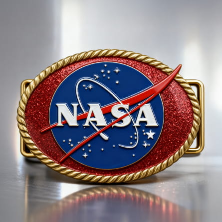 NASA custom belt buckles