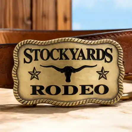 stockyards rodeo custom belt buckles