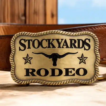 stockyards rodeo custom belt buckles