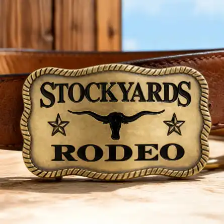 stockyards rodeo custom belt buckles