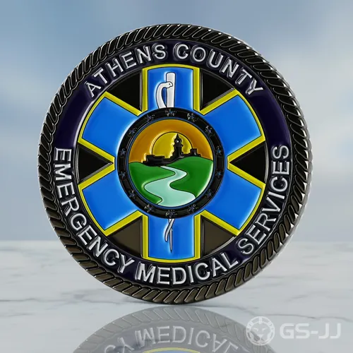 Custom Athens County EMS Challenge Coins Custom Athens County EMS Challenge Coins