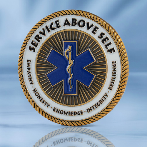 Custom Fire Department EMS Challenge Coins