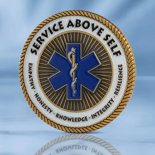 Custom Fire Department EMS Challenge Coins