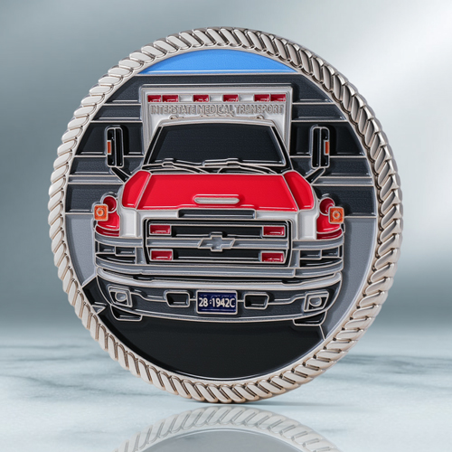 Custom Interstate EMS Challenge Coins