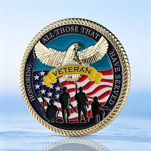 Custom Honoring Veteran Challenge Coins
