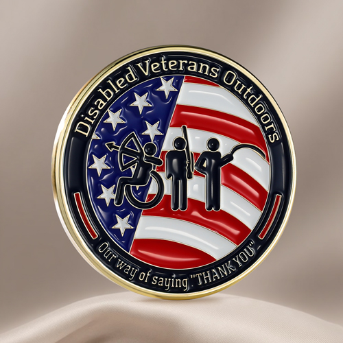 Disabled Veterans Outdoors Customized Coins