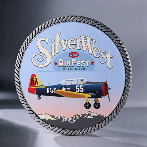 Custom Silver West  Airfest Personalized Coins