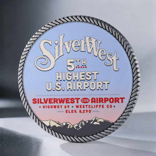 Custom Silver West  Airfest Personalized Coins