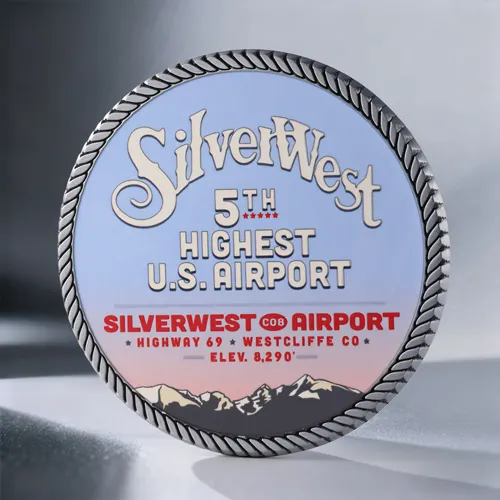 Custom Silver West  Airfest Personalized Coins