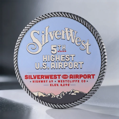 Custom Silver West  Airfest Personalized Coins