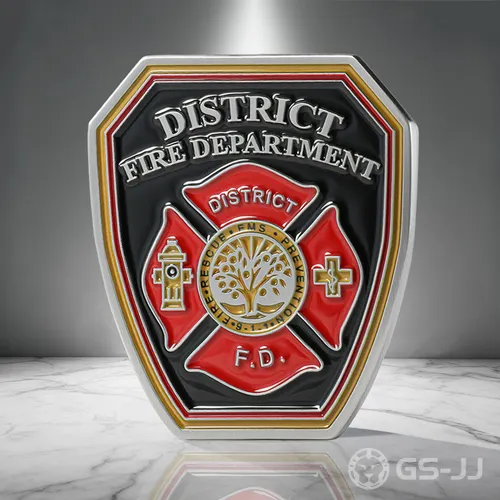 District Fire Department Shield Challenge Coins District Fire Department Shield Challenge Coins